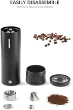 Electric Coffee Grinders, Portable Burr Grinder Capacity 50g w/Magnetic Cover,External Adjustable Setting, Aluminum Alloy Body, 800mAh Battery(Stand not Included) (Black) - Image 7