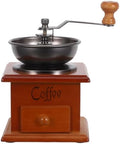 Manual Coffee Grinder Wooden Hand Crank Burr Mill for Coffee Beans by MOLUCKFU
