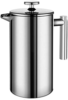 Coffee Maker French Press Stainless Steel Espresso Machine Double-Wall Insulated Tea Pot by Unknown