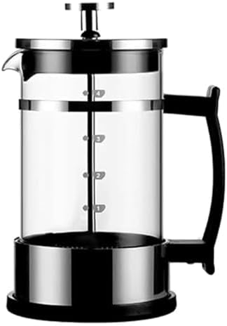 French Press Coffee Maker With 3 Filters System, Stainless Steel French Coffee Press Thick Heat Resistant Glass Pot, Multifunction Brewed Coffee Pot For Camping(600ml) by GIZNXBA
