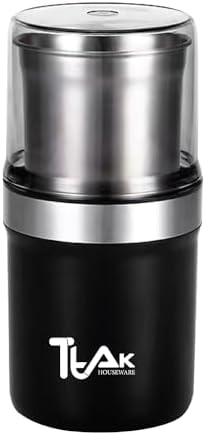 Coffee Grinder Electric, Herb/Spice Grinder with Removable Stainless Steel Blowl – Coffee Bean Grinder with 200W Powerful Copper Motor, Black by TtAkHOUSEWARE
