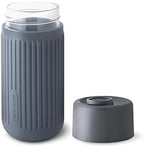 BLACK + BLUM Glass Travel Cup | Durable, Lightweight On-the-Go Tumbler, Lid Lock, Leak-proof - Perfect for Hot & Cold Drinks | Fits in Bike Bottle Cages & Car Cup Holders | Slate, 11 oz / 340ml - Image 3