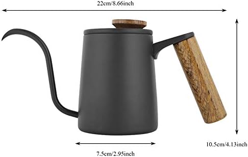 GOWENIC 350ml Gooseneck Spout Kettle, Stainless Steel Drip Coffee Pot - Image 4