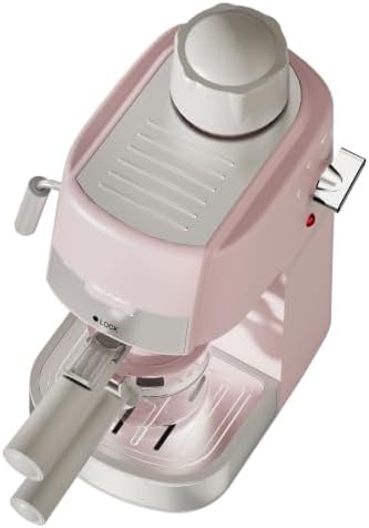 3.5Bar Espreeso Machine 4-Cup Compact Coffee Maker 800W Gray Pink by FOLLOWUS