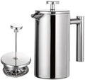 French Press Pot Filter Press Hand-made Coffee Pot Stainless Steel Double Walled Insulated 350ml/800ml/1000ml(800ml) by Unknown