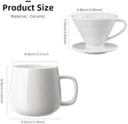 Ceramic Coffee Dripper Engine Style Drip Filter Cup Permanent Pour Over Maker Separate Stand For 1-2 Cups(Filter Cup) - Image 6