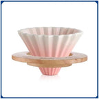 Ceramic Hand Brewing Coffee Filter Cup Reusable Filters Maker Funnel Dripper Cake Accessories(Blue) - Image 2