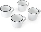 Mikasa Limestone Porcelain Mug Set, 4X Porcelain Mugs with Black Rim for Tea and Coffee, 360ml| Gift Boxed & Dishwasher Safe - Image 3