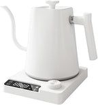 Smart Electric Kettle 1000ML Gooseneck Kettle With Temperature Control and 24H Keep Warm, 304 Stainless Steel Hot Water Kettle For White Tea, Coffee, Boiling Water (White) by Unknown