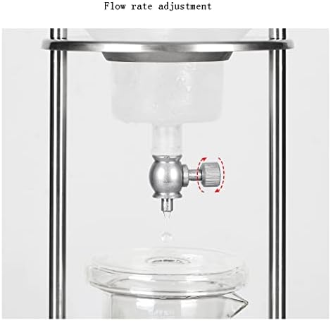 JITEM Cafetera Ice Cold Dripper Coffee and Tea Maker Dripper Brewer Maker with Adjustable Water Flow Stainless Steel Filter Glass Carafe for Coffee or Tea - Image 6