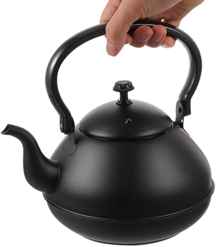 Luxshiny Vintage Tea Kettle Stainless Steel Water Kettle with Ergonomic Handle for Stovetop Use Kitchen Tea Pot for Boiling Water Oatmeal and Instant Soup 7.87 X 7.08 X 7.08 in - Image 2