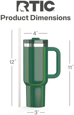 RTIC 40oz Road Trip Tumbler, Insulated, Ceramic Lined, Pine Tree Glitter - Image 4