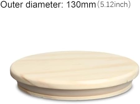 Bamboo Lids 10pcs Reusable Bamboo Wood Lids,Mason Jar Caps Non Leakage Silicone Sealing Wooden Covers(130mm) - Image 2
