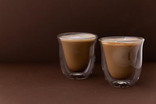 La Cafetière Double Walled Glass Cappuccino Mugs, Set of 2 Heat Resistant Glass Coffee Cups for Coffee, Cappuccino, Latte or Tea, 200ml, Clear - Image 3