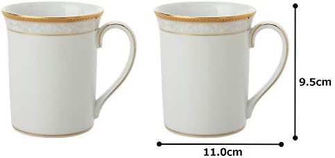 Noritake P91332/4335 Mugs (Pair) 310cc Hampshire Gold 2 Piece Fine Porcelain - Image 7