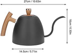 Pour Over Coffee Kettle, 800ml Gooseneck Tea Kettle, Stainless Steel Kettle with Gooseneck Spout for Various Brewing Methods - Image 3