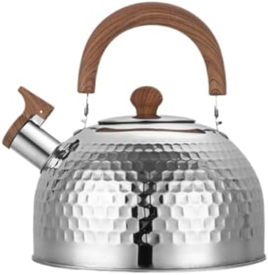 Stove Top Kettle Tea Kettle Whistling Stovetop Tea Kettle Retro Tea Kettle Stainless Steel Red Whistling Tea Pot 3L by Unknown