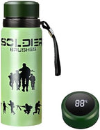 50 oz Smart Water Bottles with Digital Temperature Display Coffee Tea Infuser Bottle LED Thermal Cup Double Walled Vacuum Insulated Stainless Steel Flask Leak Proof Travel Mug Keep Warm (green) by Unknown