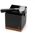 54mm Bottomless Espresso Portafilter Walnut Handle with 2.5L Espresso Knock Box by CrossCreekLLC