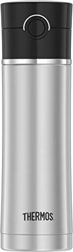 Thermos Sipp 16-Ounce Leak Proof Drink Bottle with Tea Infuser, Black, Stainless Steel by Thermos