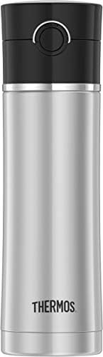 Thermos Sipp 16-Ounce Leak Proof Drink Bottle with Tea Infuser, Black, Stainless Steel by Thermos