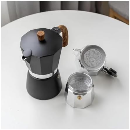 Vintage Moka Pot 150/300ml Wood Handle Stovetop Espresso Maker Italian - Image 5