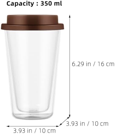 TOYANDONA 350ml Double Wall Glass Coffee Mug, High Borosilicate Cup - Image 2