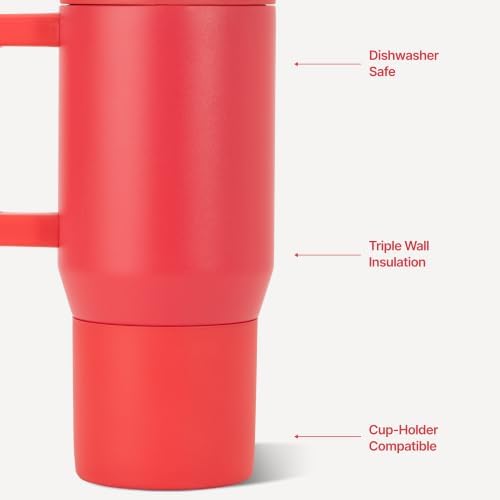 HydroJug Traveler 20oz Kids Insulated Tumbler with Handle, Fruit Punch - Image 3