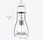 JITEM Cafetera Ice Cold Dripper Coffee and Tea Maker Dripper Brewer Maker with Adjustable Water Flow Stainless Steel Filter Glass Carafe for Coffee or Tea - Image 2