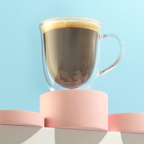 JoyJolt Serene Double Walled Insulated Glasses Coffee Mug (Set of 2) 13.5 Ounces - Image 7