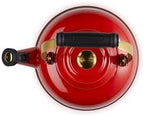 Le Creuset Enamel On Steel Whistling Tea Kettle, 1.7 qt., Cerise/Gold - Image 4