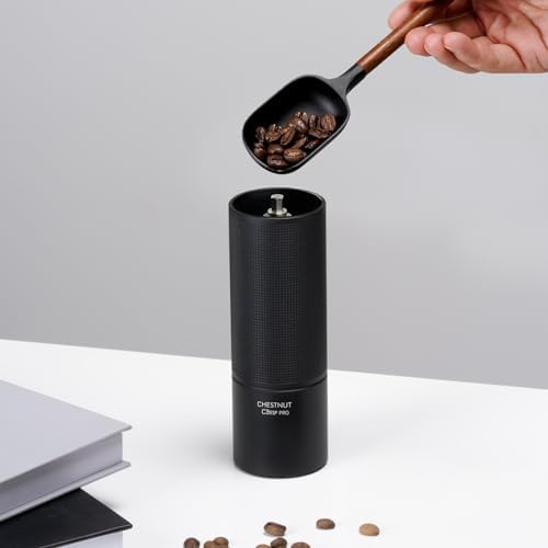 TIMEMORE Manual Coffee Grinder Stainless Steel Espresso Coffee Bean Grinder with Foldable Handle Chestnut C3 ESP PRO Internal Adjustable Setting, Double Bearing Positioning Black - Image 2