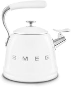 SMEG Stovetop Whistling Kettle – 50s Retro Style, 2.3 Liter (10 Cup / 2.4 Quart) Stainless Steel Tea Kettle with Iconic Design & Whistle – Premium Kitchen Statement Piece-White - Image 6