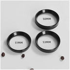 Espresso Dosing Funnel 9 Pcs Coffee Metering Ring Aluminum Alloy Magnetic Handle Powder to Prevent Flying (51/53/58mm)(Silver-51MM-) - Image 4