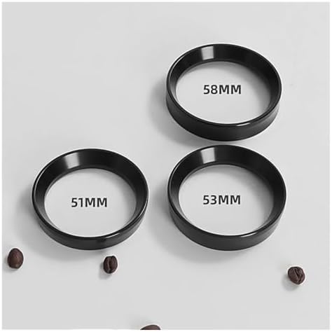 Espresso Dosing Funnel 9 Pcs Coffee Metering Ring Aluminum Alloy Magnetic Handle Powder to Prevent Flying (51/53/58mm)(Silver-51MM-) - Image 4