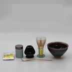 LUNCHS Matcha Whisk Set with Tea Powder, Tea Powder Canister and Tea Brush Matcha Kit Traditional Matcha Tools Matcha Whisk and Bowl Offices(6-piece set) - Image 2