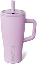 BrüMate Era 20 oz Tumbler with Handle and Straw | 100% Leakproof Insulated Tumbler with Lid and Straw | Made of Stainless Steel | Cup Holder Friendly Base | 20oz (Lavender) by Br%C3%BCMate