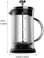 French Press Coffee/tea Maker, Camping Mini Coffee/Tea Press Of Stainless Steel Filter And Heat Resistant Glass, Cold Brew Coffee Maker For Travel, Home(350ml) - Image 7