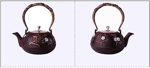 KYUSAR Japanese Cast Iron Teapot Chinese Teapot 40.5oz/1.2L Tea Pots Cast Iron Tea Pot No Coating Japanese Teapots Handmade Japan Kettle Pot Home Or Kitchen Tetsubin Tea Pot - Image 4