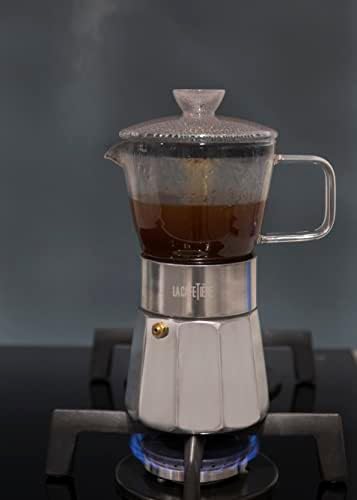 La Cafetière Verona Glass Espresso Maker, Chrome, 6 Cup, Gift Boxed - Image 6