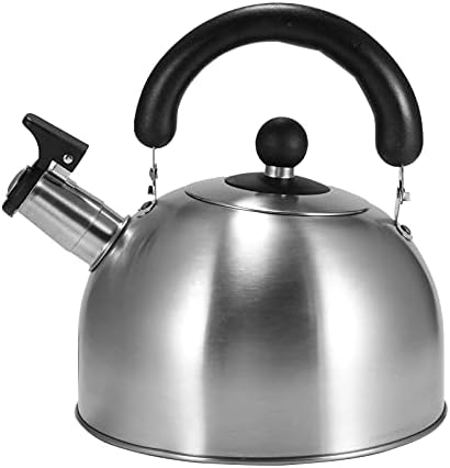 Stovetop Kettles Stainless Steel Tea Kettle Induction Kettle Marble Stone Water Teapot 3.0L Whistling Kettle (Color : Black Size : One Size) (Silver One Size) by Unknown