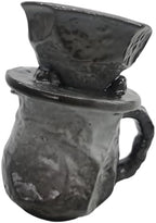 Textured Ceramic Coffee Set, Dripper Server for Morning Brewing, Vintage Glazed Look, Countertop Kitchen Display Manual Coffee Dripper Ceramic Brewer Glazed Server Countertop Brewing Set Hand Drip by Unknown