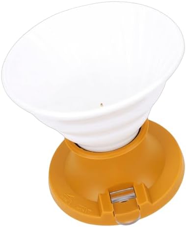 Dpofirs Ceramic Pour Over Coffee Dripper, Immersion Style Manual Brewer with Heat Proof Silicone Base, Portable for Home & Office (Yellow) - Image 7