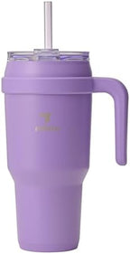 Reduce 40 oz Stainless Steel Tumbler with Handle - Dual-Wall Vacuum Insulated Travel Mug, Sweat-Proof Lid & Reusable Straw - Keeps Drinks Cold for 24 Hrs, Fits Cupholders, Dishwasher Safe-Purple Punch by Reduce