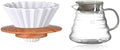 Ceramics V Shape Brewing Coffee Filter Cup For Pour Over Barista 60 Degree Dripper Cone Drip Funnel(WHITE SET) by Unknown