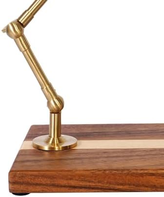 Wooden Base Pour Over Coffee Stand Brass Holder - Image 2
