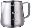 350/550ML Coffee Latte Milk Frothing Jug Frother Pitcher Stainless Steel Espresso Barista Pot(350ml silver) by Unknown
