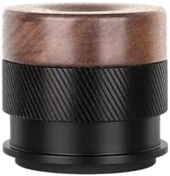 Wooden V4 Calibrated Tamper, Coffee Walnut Tamper With Titanium PVD Coating Base And Spring Loaded Fit Compatible With IKAPE Espresso 51/54/58mm(53.3MM) by Unknown