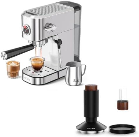 XIXUBX 20Bar Espresso Machine, Compact Espresso Maker with Milk Frother & 51mm Espresso Tamper & Magnetic WDT Tool by XIXUBX