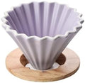 Ceramic Hand Brewing Coffee Filter Cup Reusable Filters Maker Funnel Dripper Cake Accessories(Purple) by Unknown